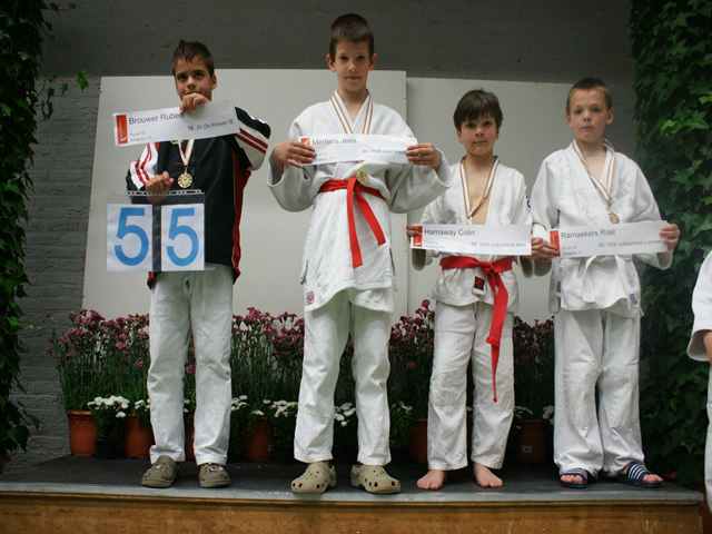 Colin Hamaway op het podium bij Ippon Trophy Antwerp te Herentals.