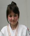 Lynn Folie op het podium bij Ippon Trophy Antwerp te Herentals.