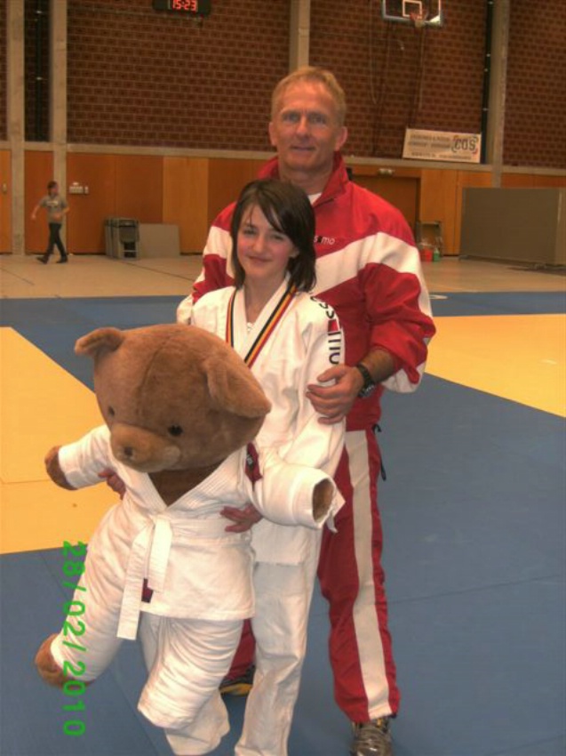 Roger alen, Lynn Folie en onze Mascotte op het Belgisch Kampioenschap te Ronse.