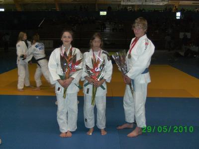 Lynn Folie, Jana Lieckens en Eloy Vroom op de 2de dag van de Ippon Trophy Antwerp te Herentals.